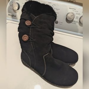 Y2K Bass black boots, 8.5